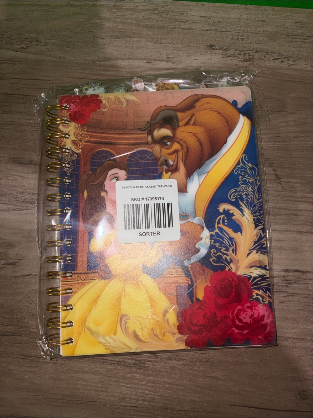 🆕💜 Disney Beauty & The Beast Belle 6-Tab Spiral Journal Notebook NIP